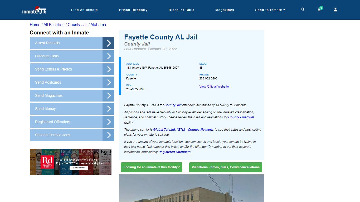 Fayette County AL Jail - Inmate Locator - Fayette, AL